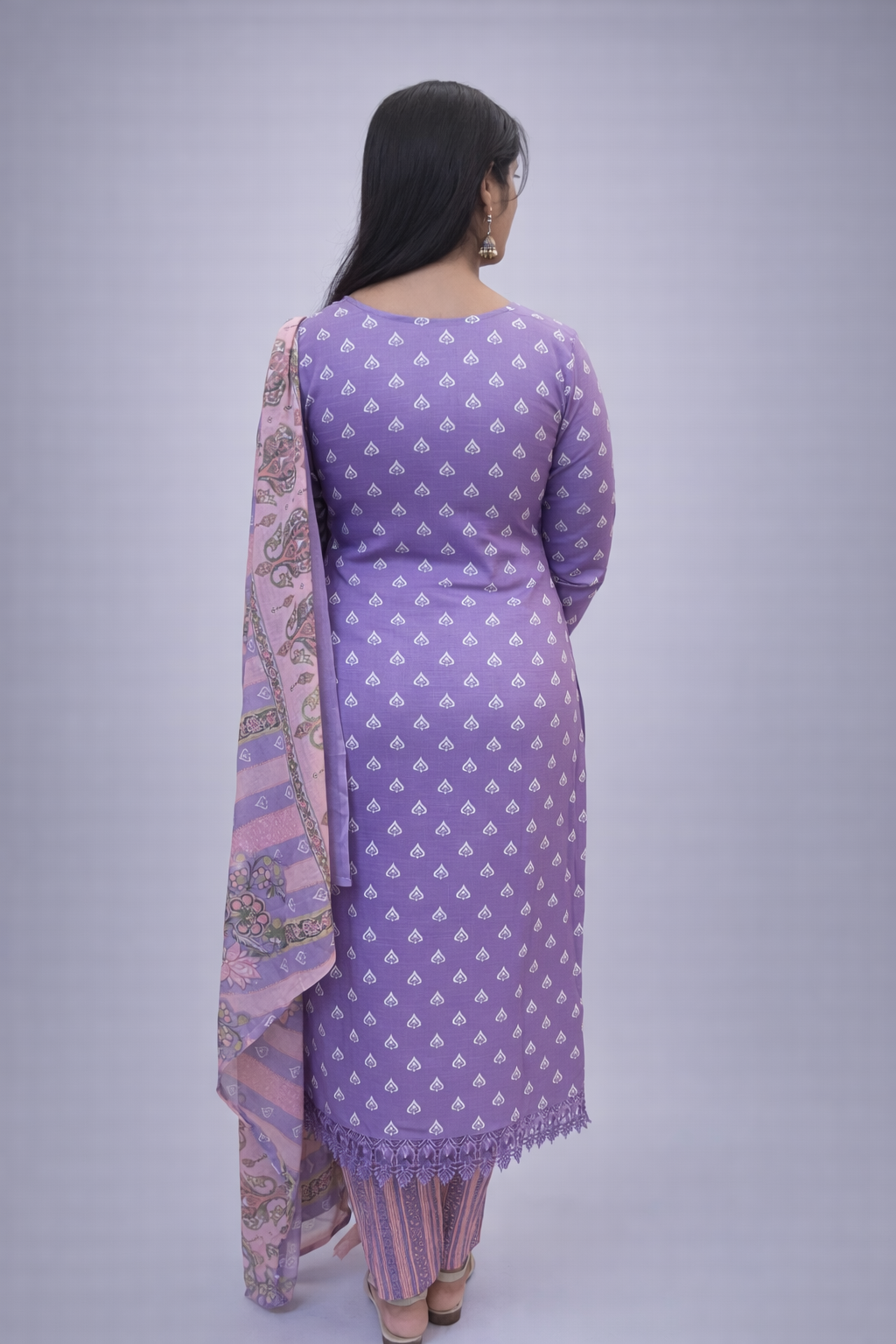 Pakistani Print Cotton Suit with Dupatta