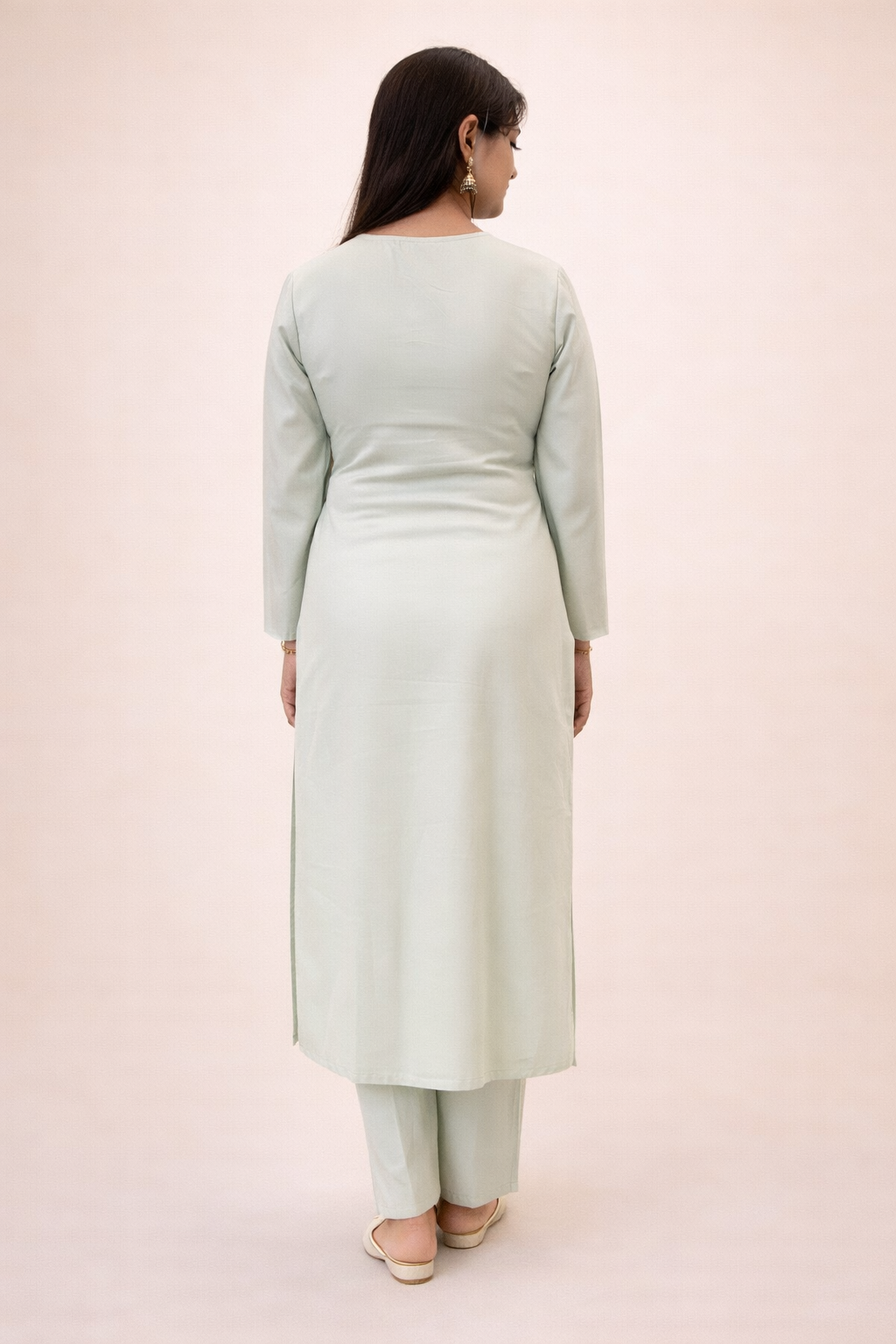 Elegant Pastel Kurta & Pants Set