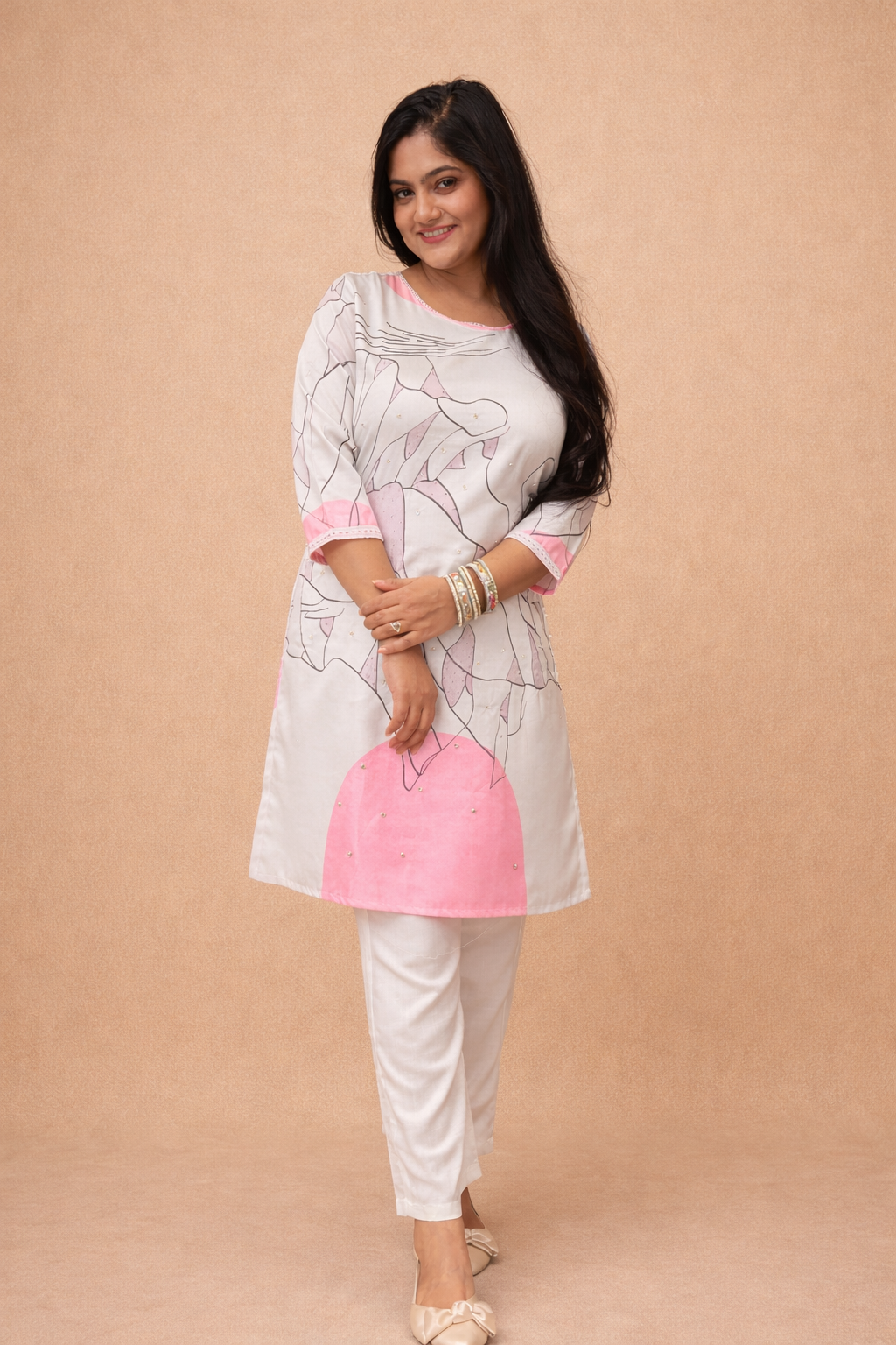 Pink & white co-ord set