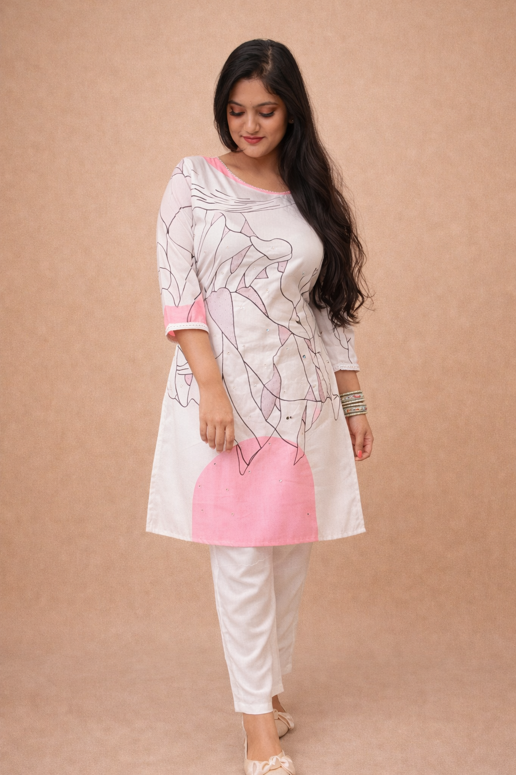 Pink & white co-ord set