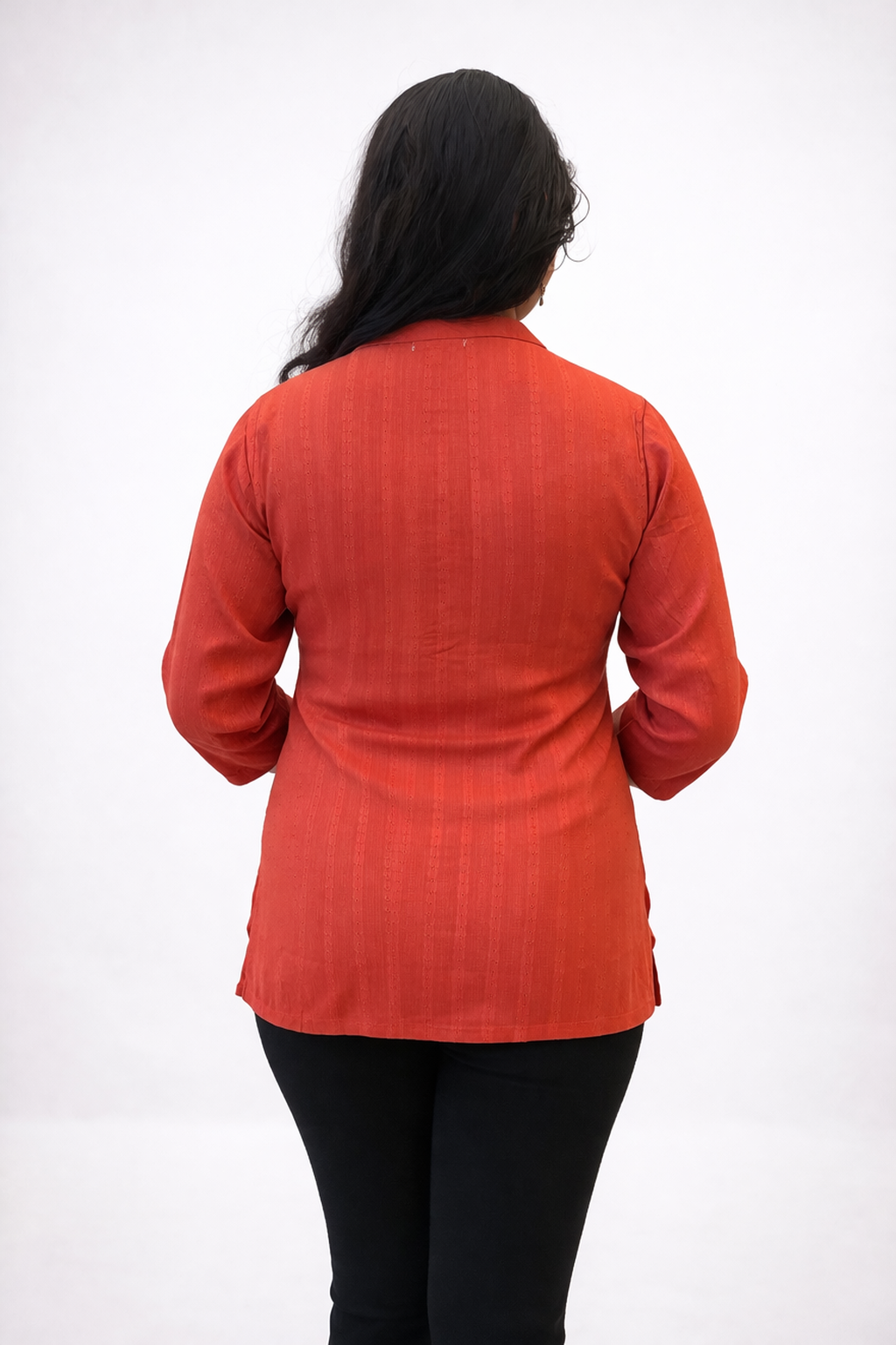 Rust Orange Textured Top