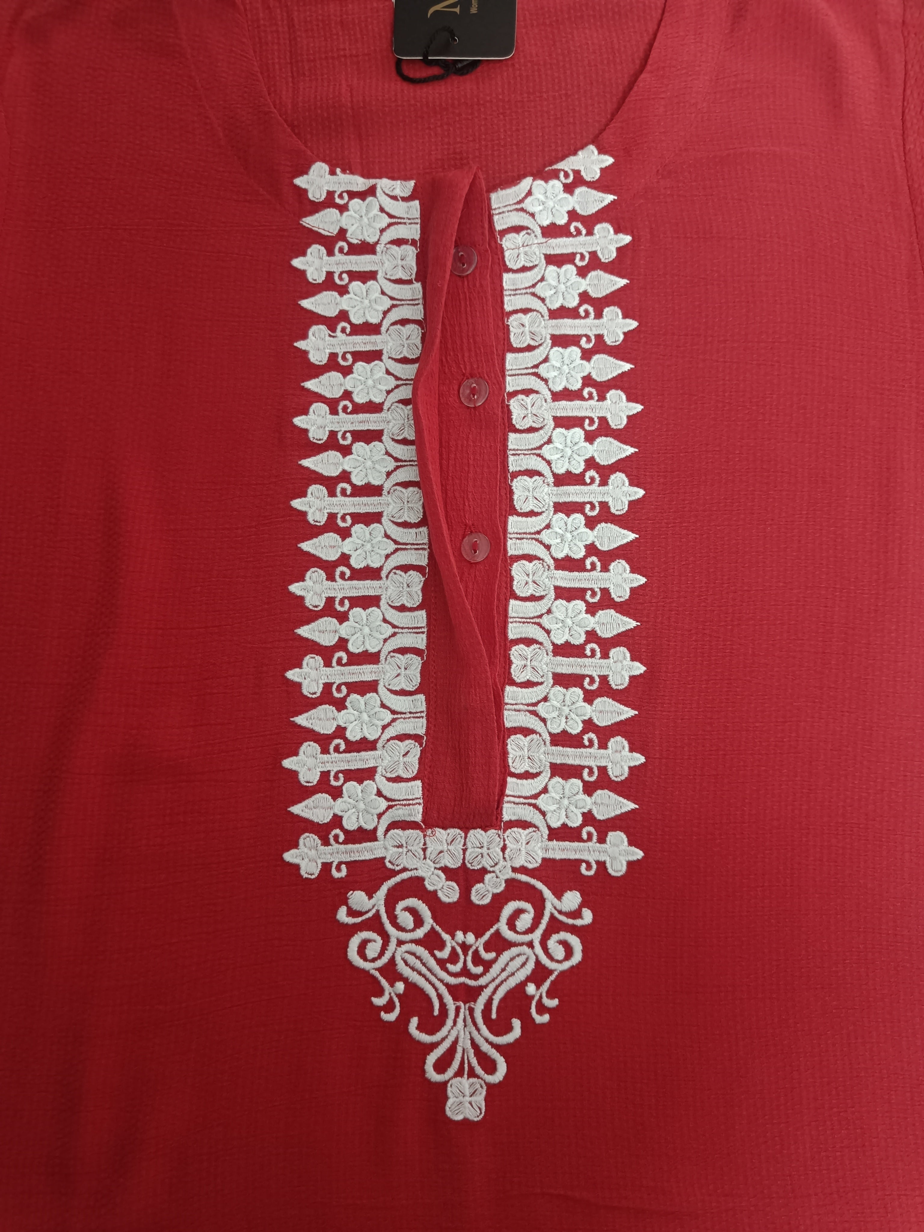 Red crepe Kurta