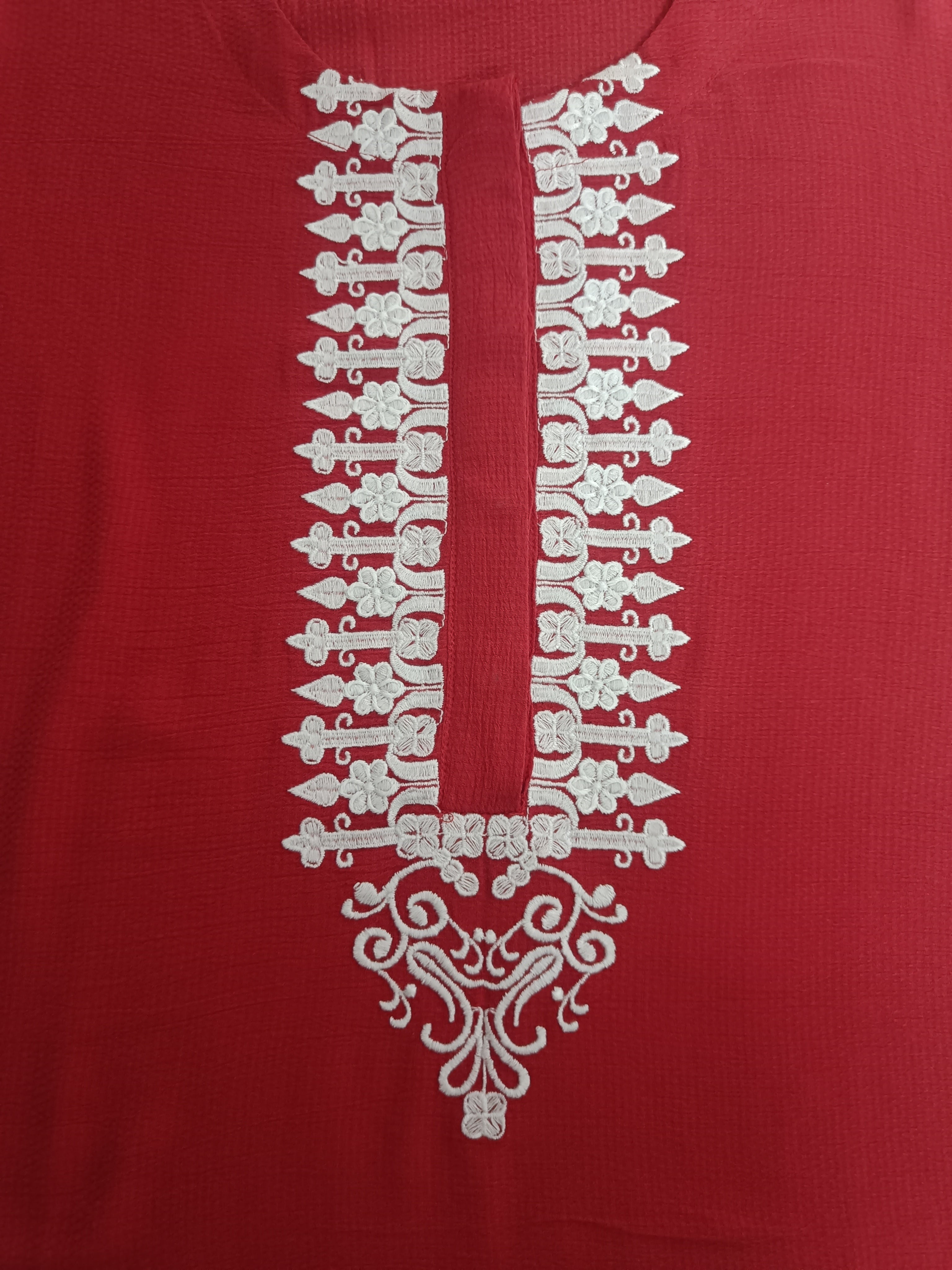 Red crepe Kurta