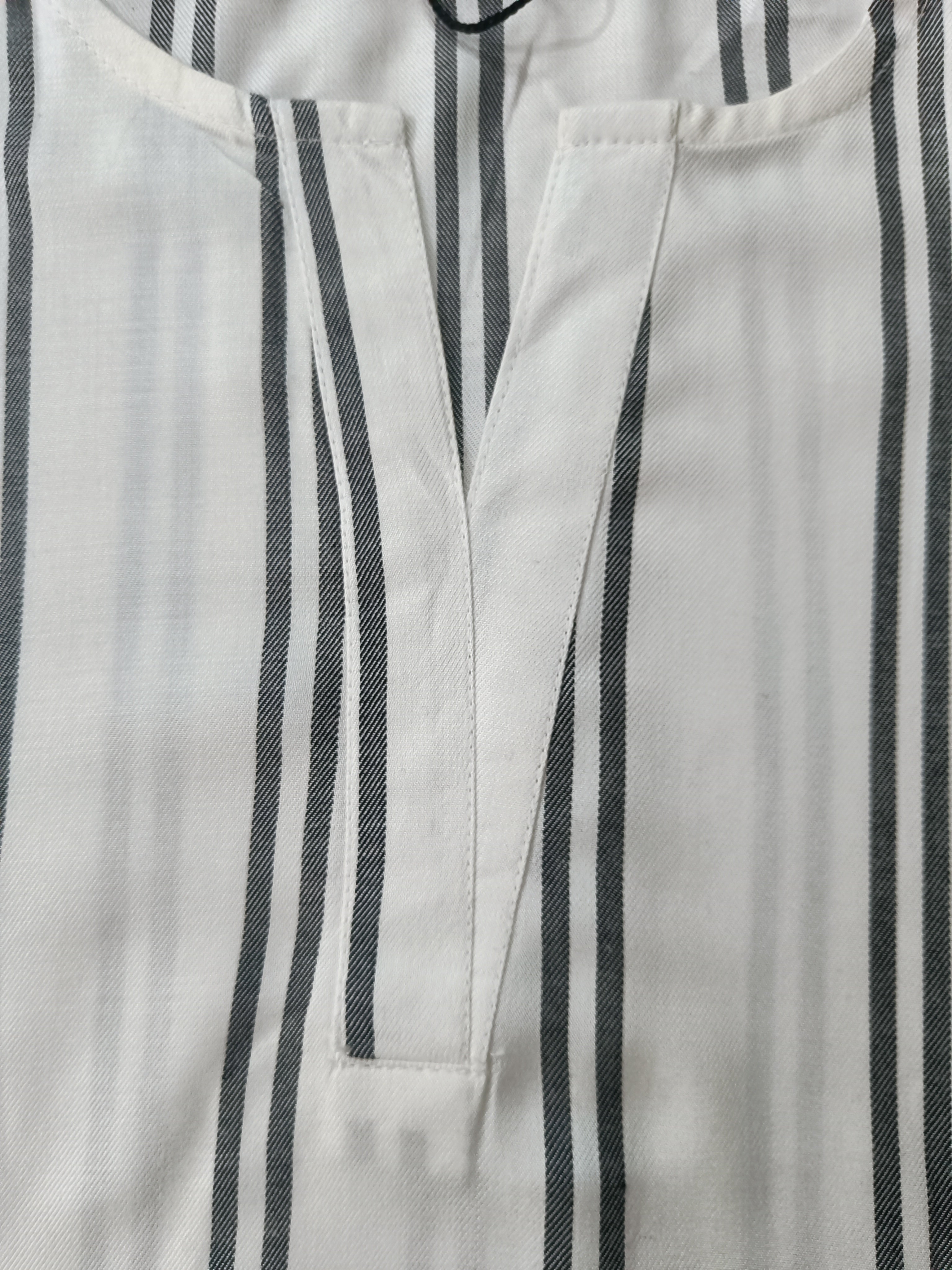 Black & White Striped Top with Umbrella Sleeves
