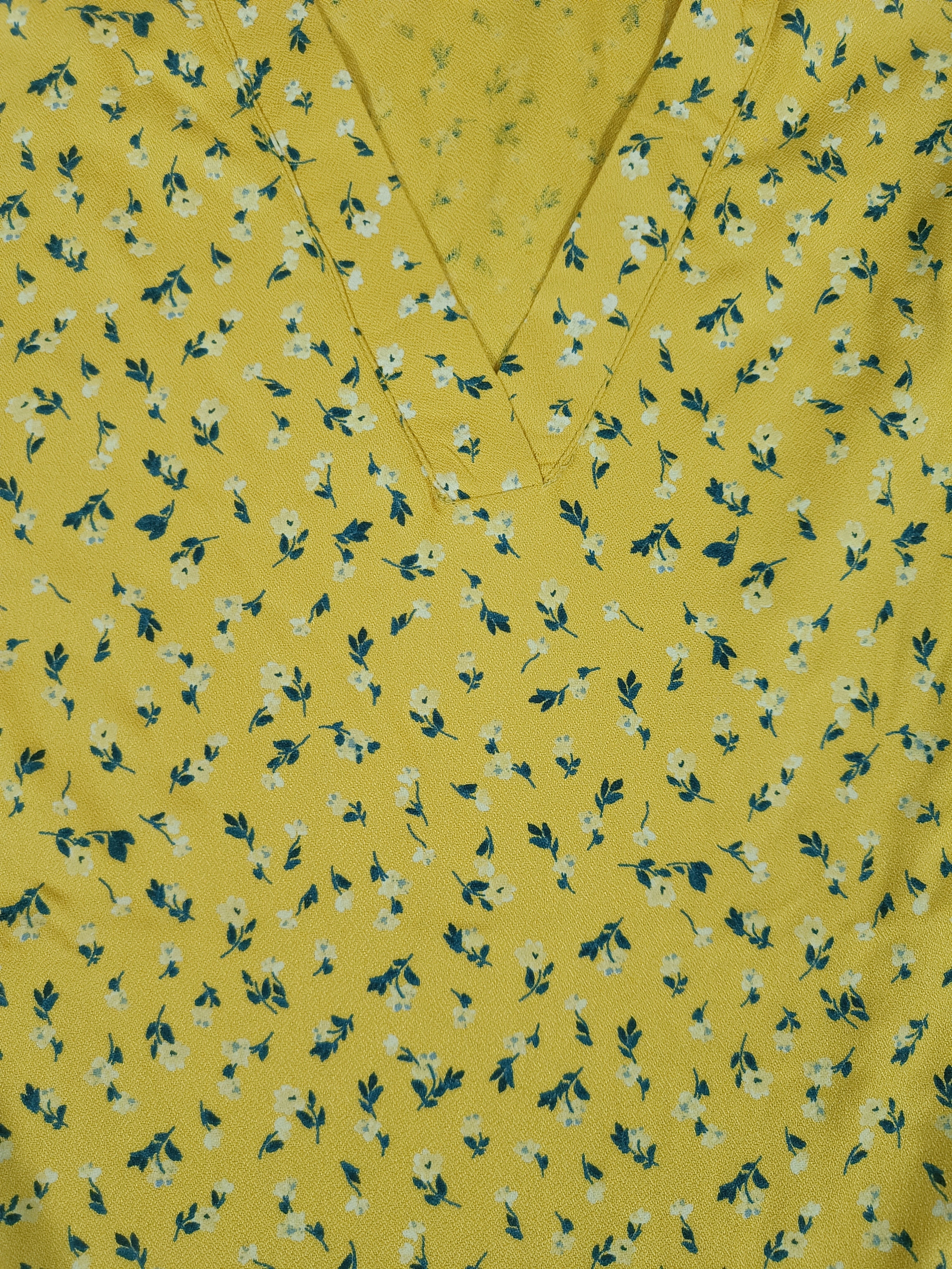 Yellow Printed Kurta