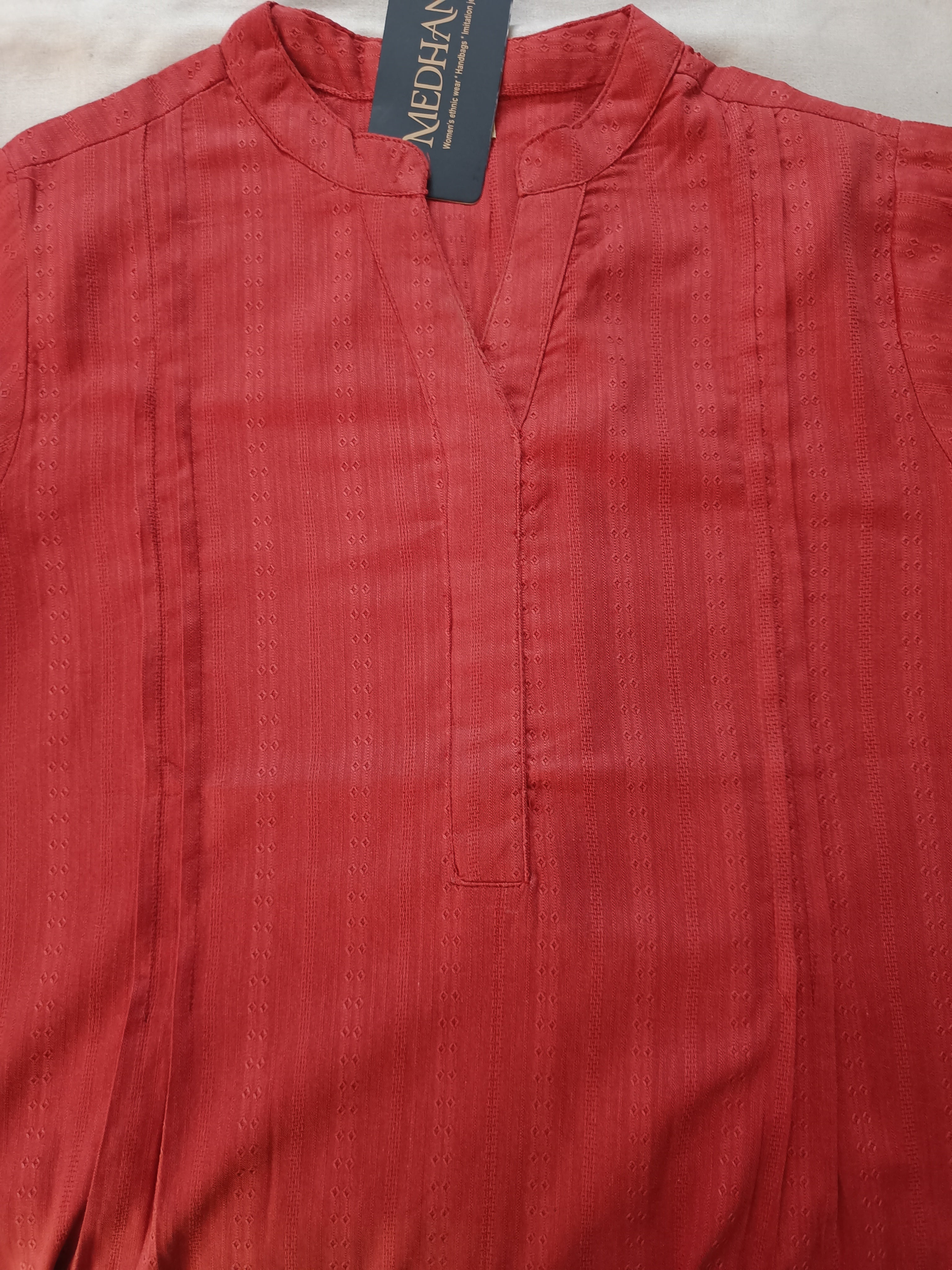 Rust Orange Textured Top