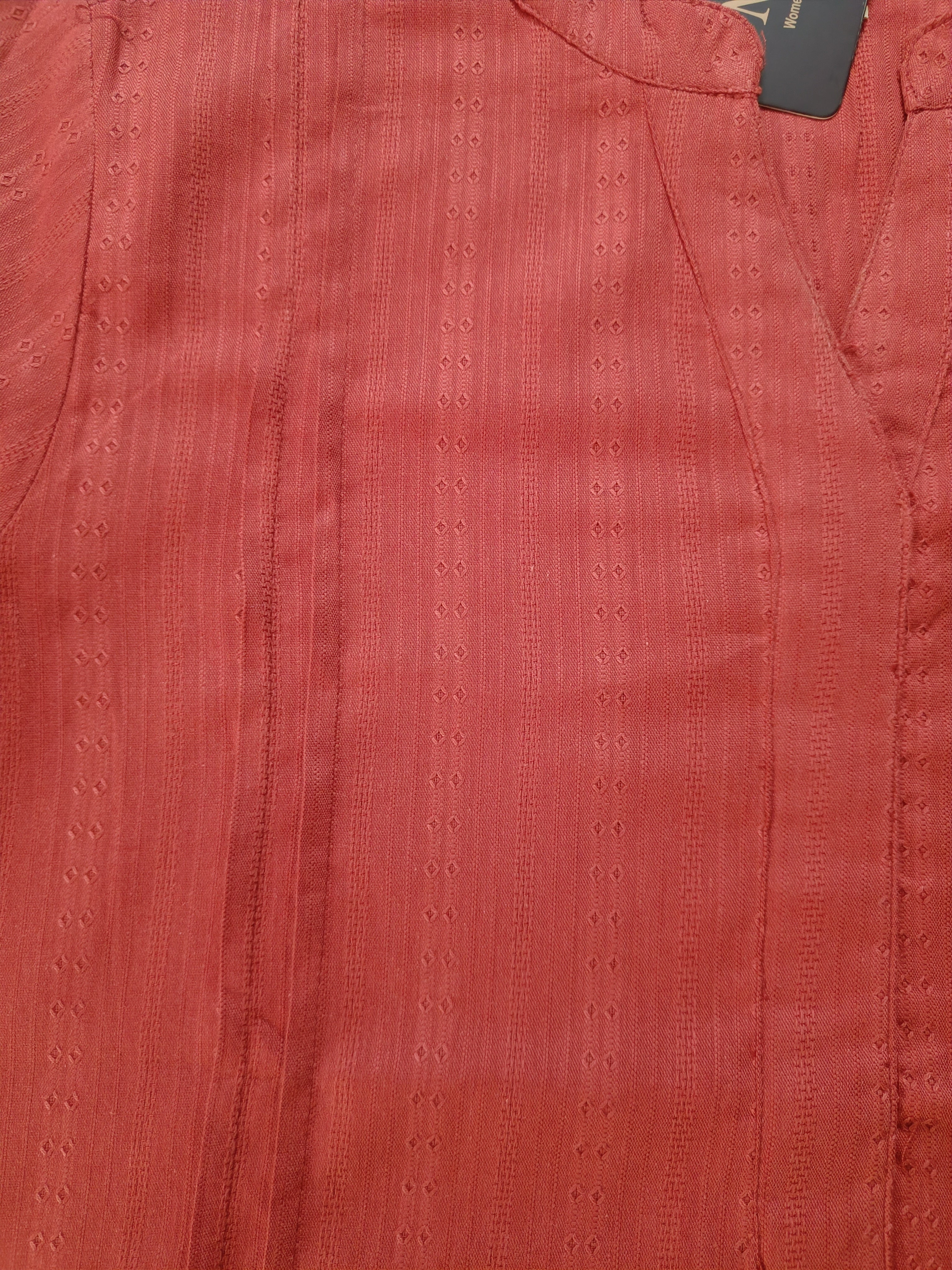 Rust Orange Textured Top