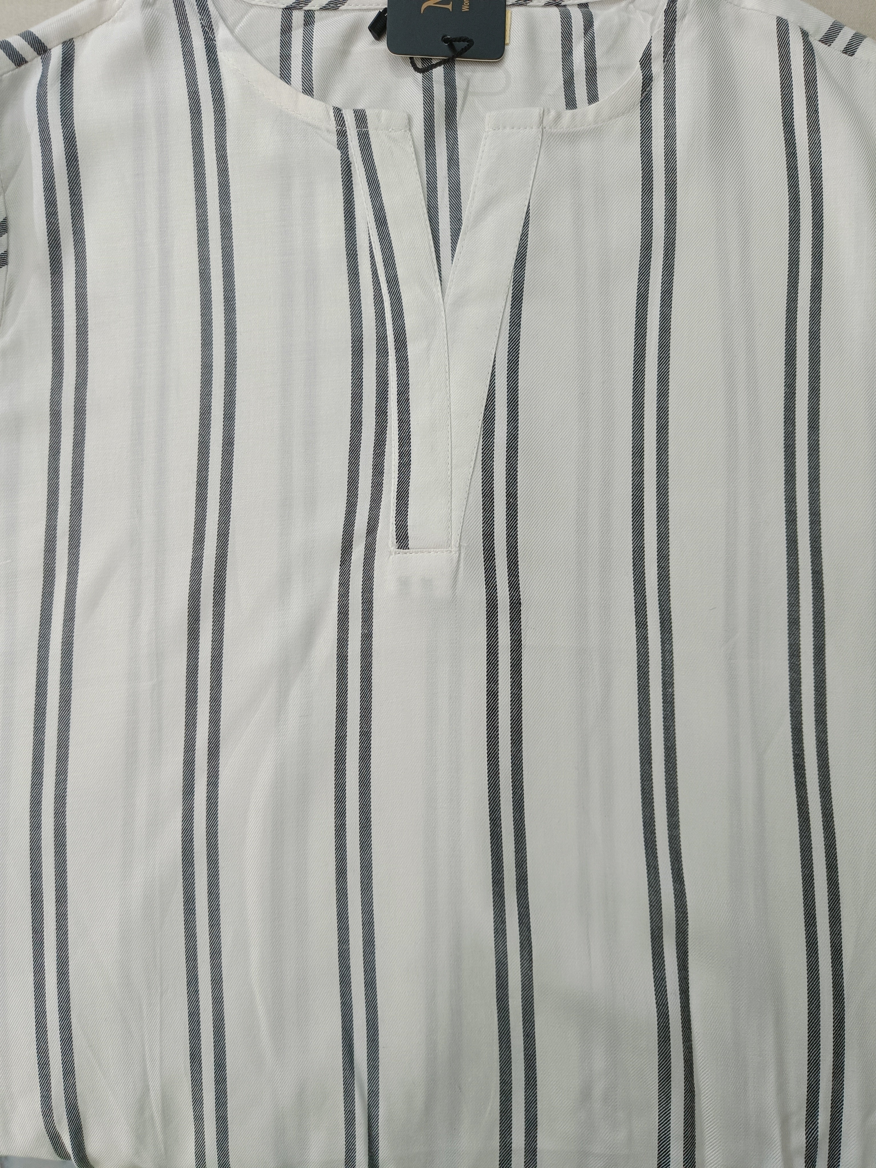 Black & White Striped Top with Umbrella Sleeves